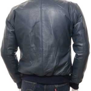 Men’s_Blue_Leather_Bomber_Two_Pockets_Jacket_1