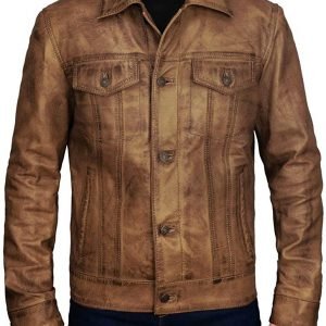 Mens_Slim_Fit_Camel_Brown_Trucker_Jacket