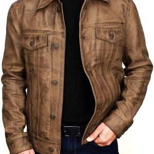 Mens_Slim_Fit_Camel_Brown_Trucker_Jacket_2